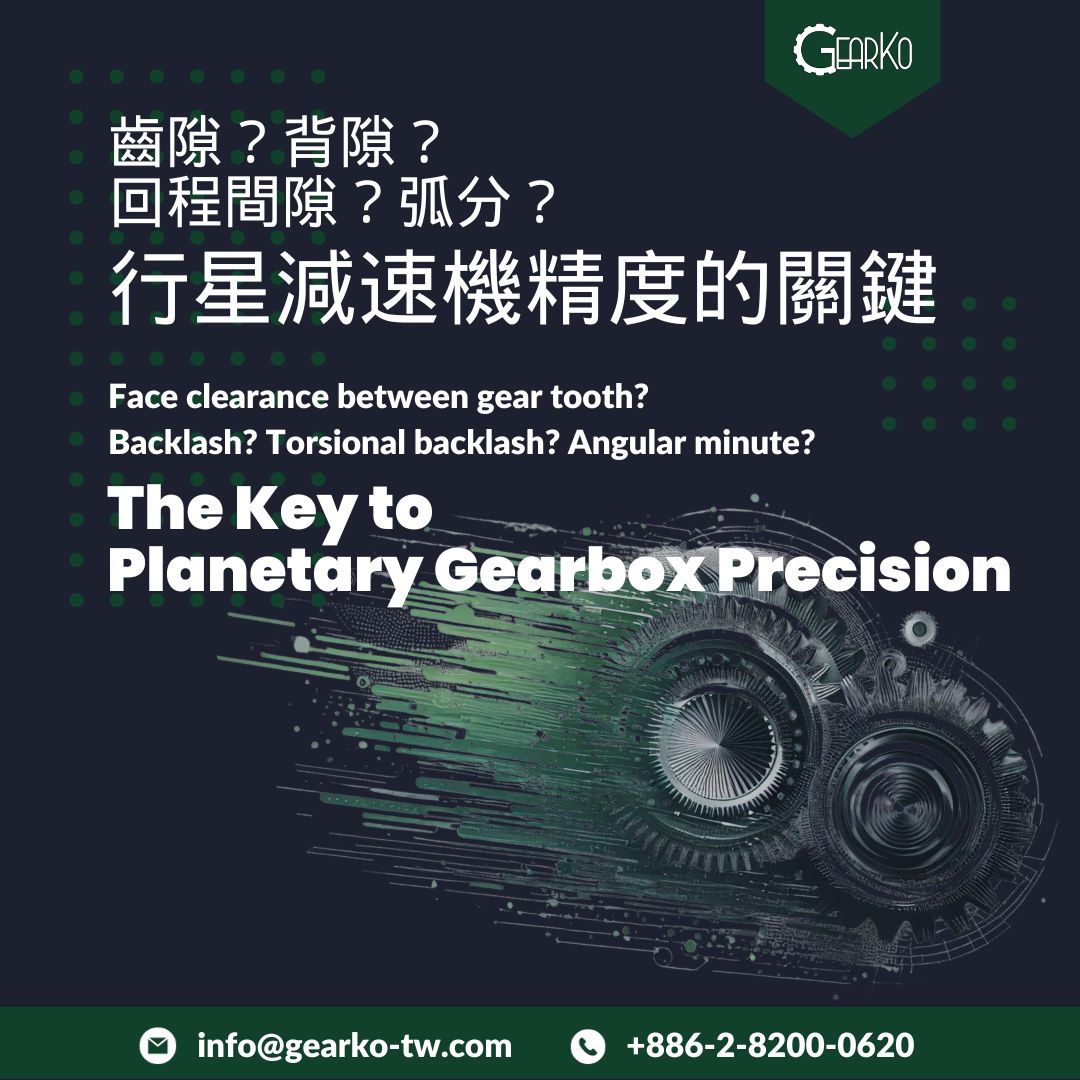 Face clearance between gear tooth? Backlash? Torsional Backlash? Angular Minute? The Key to Planetary Gearbox Precision